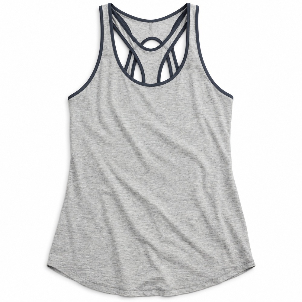 Lululemon Wild Tank Womens Size 8 Heathered Grey Strappy Racerback Yoga Top